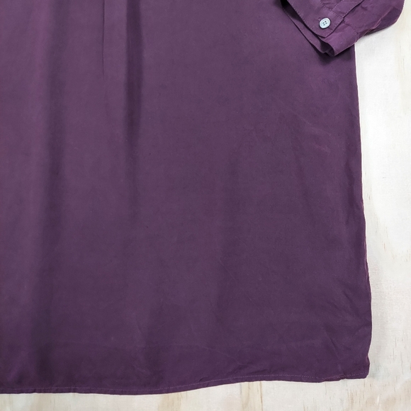 J. Jill Purple Button-Up Shirt Dress, Sz L - Picture 5 of 8